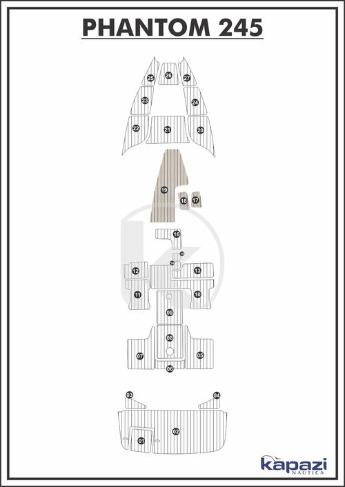 Tapete PVC Thermo Deck Classic para Phantom 245 - Cabine