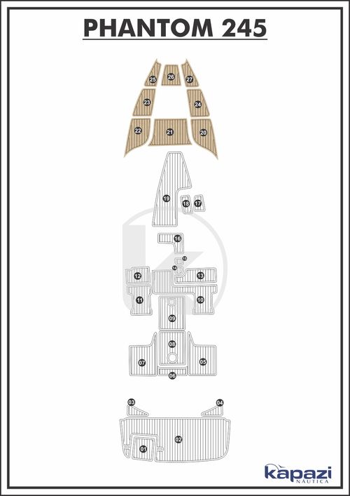 Tapete EVA Soft Tech para Phantom 245 - Proa