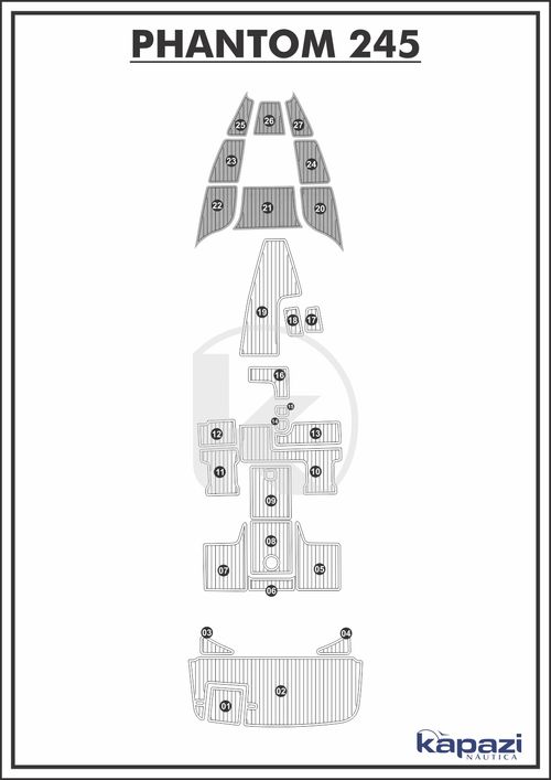 Tapete PVC Thermo Deck Comfort para Phantom 245 - Proa