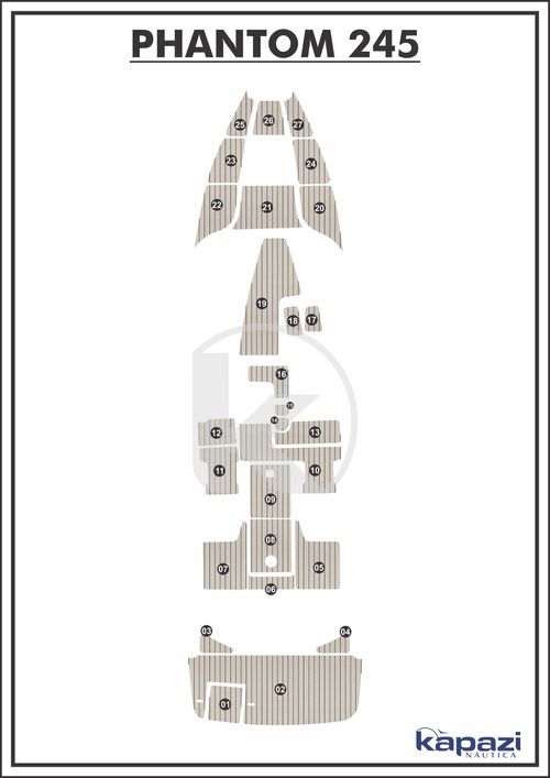 Tapete PVC Thermo Deck Classic para Phantom 245 - Completo