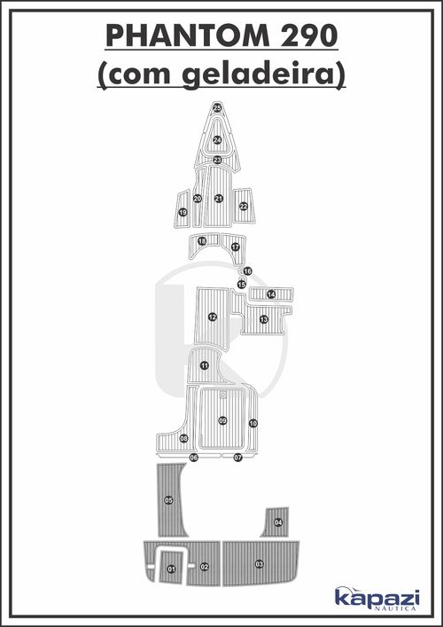Tapete PVC Thermo Deck Comfort para Phantom 290 Com Geladeira - Plataforma