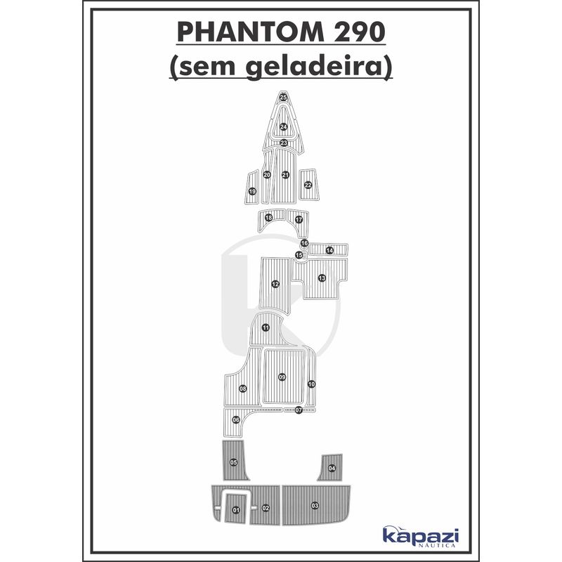 tapete-pvc-thermo-deck-comfort-para-phantom-290-sem-geladeira-plataforma-cinza-friso-preto