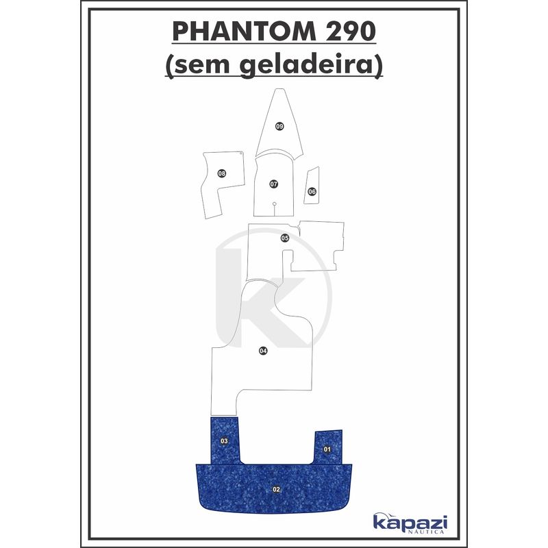 tapete-textil-nauti-clean-para-phantom-290-sem-geladeira-plataforma-azul-maritimo-com-borda