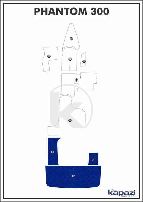 Tapete PVC Vinil Kap para Phantom 300 - Plataforma