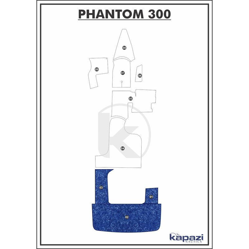 tapete-textil-nauti-clean-para-phantom-300-plataforma-azul-maritimo-com-borda