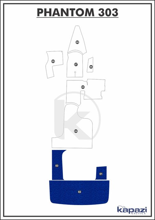 Tapete PVC Vinil Kap para Phantom 303 - Plataforma