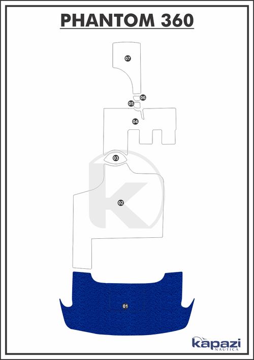 Tapete PVC Vinil Kap para Phantom 360 - Plataforma