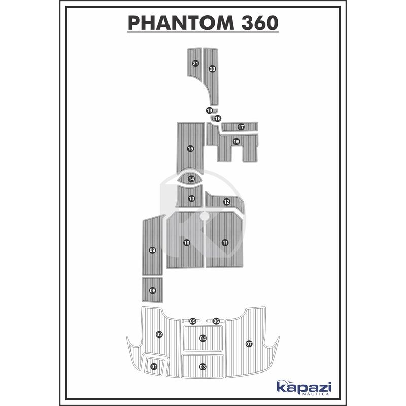 tapete-pvc-thermo-deck-comfort-para-phantom-360-cockpit-cinza-friso-preto