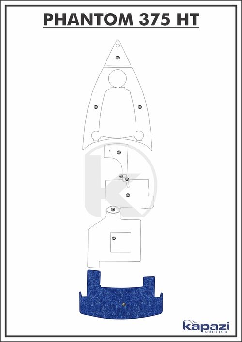 Tapete Têxtil Nauti Clean para Phantom 375 HT - Plataforma