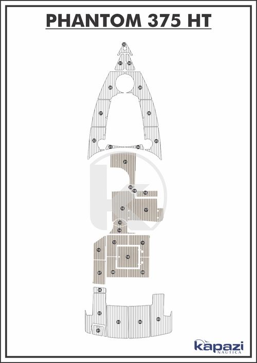 Tapete PVC Thermo Deck Classic para Phantom 375 HT - Cockpit