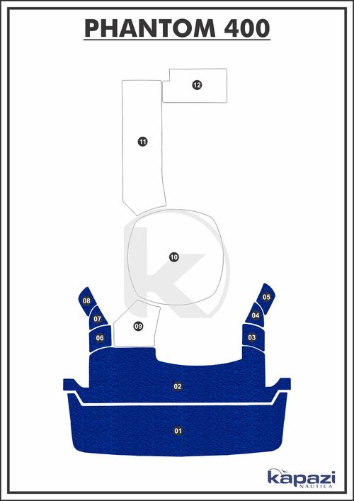 Tapete PVC Vinil Kap para Phantom 400 - Plataforma