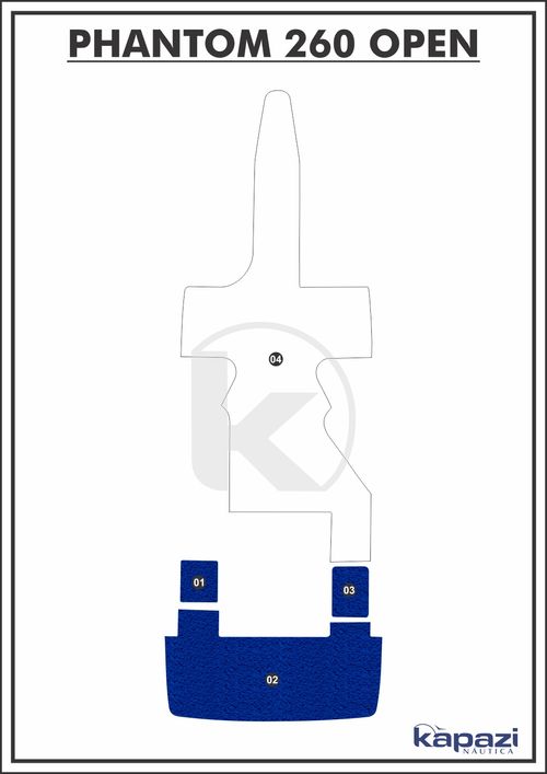 Tapete PVC Vinil Kap para Phantom 260 Open - Plataforma