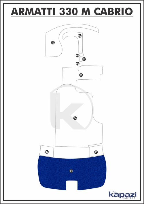 Tapete PVC Vinil Kap para Armatti 330 M Cabrio - Plataforma