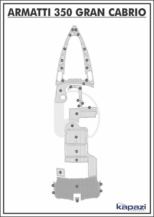 Tapete EVA Soft Tech para Armatti 350 Gran Cabrio - Plataforma