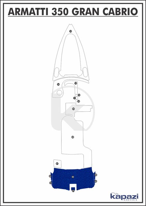 Tapete PVC Vinil Kap para Armatti 350 Gran Cabrio - Plataforma