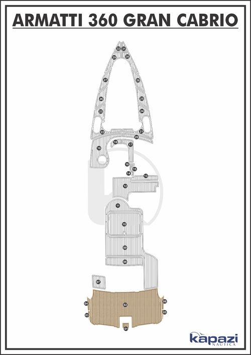 Tapete EVA Soft Tech para Armatti 360 Gran Cabrio - Plataforma