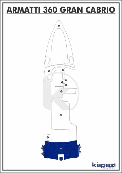 Tapete PVC Vinil Kap para Armatti 360 Gran Cabrio - Plataforma