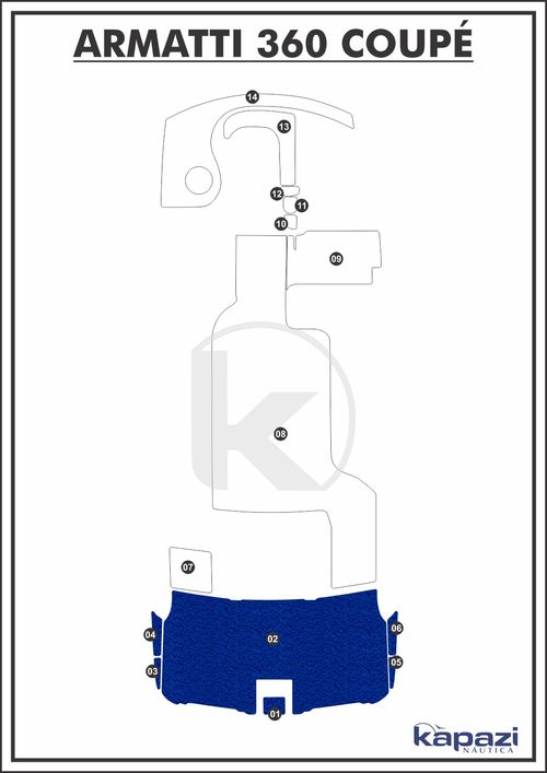 Tapete PVC Vinil Kap para Armatti 360 Coupe - Plataforma