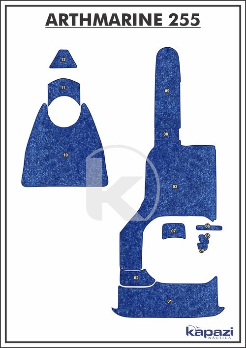 Tapete Têxtil Nauti Clean para Arthmarine 255 - Completo