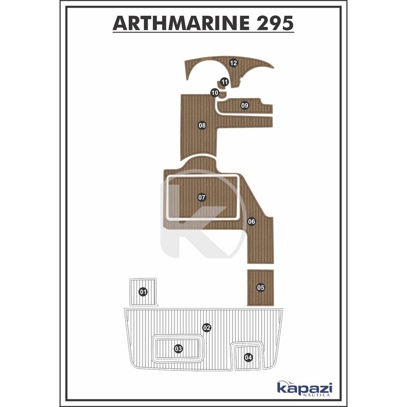 tapete-pvc-thermo-deck-beach-para-arthmarine-295-cockpit-natural-friso-preto