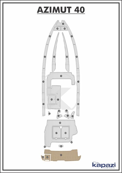 Tapete EVA Soft Tech para Azimut 40 - Plataforma