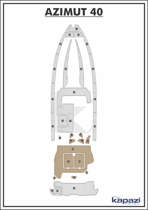 Tapete EVA Soft Tech para Azimut 40 - Cockpit