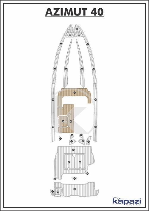 Tapete EVA Soft Tech para Azimut 40 - Fly