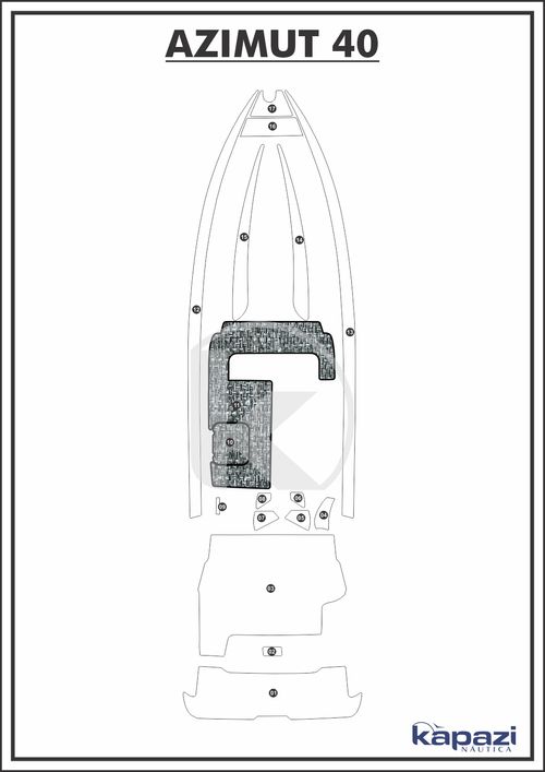 Tapete PVC Náutico Trançado para Azimut 40 - Fly