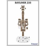 Tapete-PVC-Thermo-Deck-Beach-para-Bayliner-250-Cockpit-Natural-friso-Preto