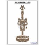 Tapete-PVC-Thermo-Deck-Beach-para-Bayliner-250-Completo-Natural-friso-Preto