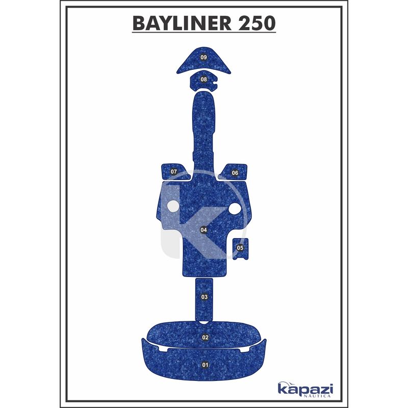 Tapete-Textil-Nauti-Clean-para-Bayliner-250-Completo-Azul-Maritimo-com-Borda