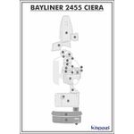 Tapete-PVC-Thermo-Deck-Comfort-para-Bayliner-2455-Ciera-Plataforma-Cinza-friso-Preto