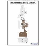 Tapete-PVC-Thermo-Deck-Beach-para-Bayliner-2455-Ciera-Cockpit-Natural-friso-Preto