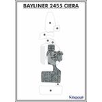 Tapete-PVC-Nautico-Trancado-para-Bayliner-2455-Ciera-Cockpit-Branco-e-Preto-com-Borda