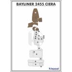 Tapete-PVC-Thermo-Deck-Beach-para-Bayliner-2455-Ciera-Cabine-Natural-friso-Preto