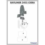 Tapete-PVC-Nautico-Trancado-para-Bayliner-2455-Ciera-Cabine-Branco-e-Preto-com-Borda