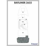 Tapete-PVC-Nautico-Trancado-para-Bayliner-2655-Plataforma-Branco-e-Preto-com-Borda