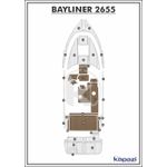 Tapete-PVC-Thermo-Deck-Beach-para-Bayliner-2655-Cockpit-Natural-friso-Preto