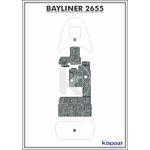 Tapete-PVC-Nautico-Trancado-para-Bayliner-2655-Cockpit-Branco-e-Preto-com-Borda