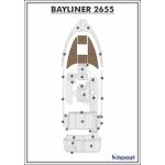 Tapete-PVC-Thermo-Deck-Beach-para-Bayliner-2655-Proa-Natural-friso-Preto