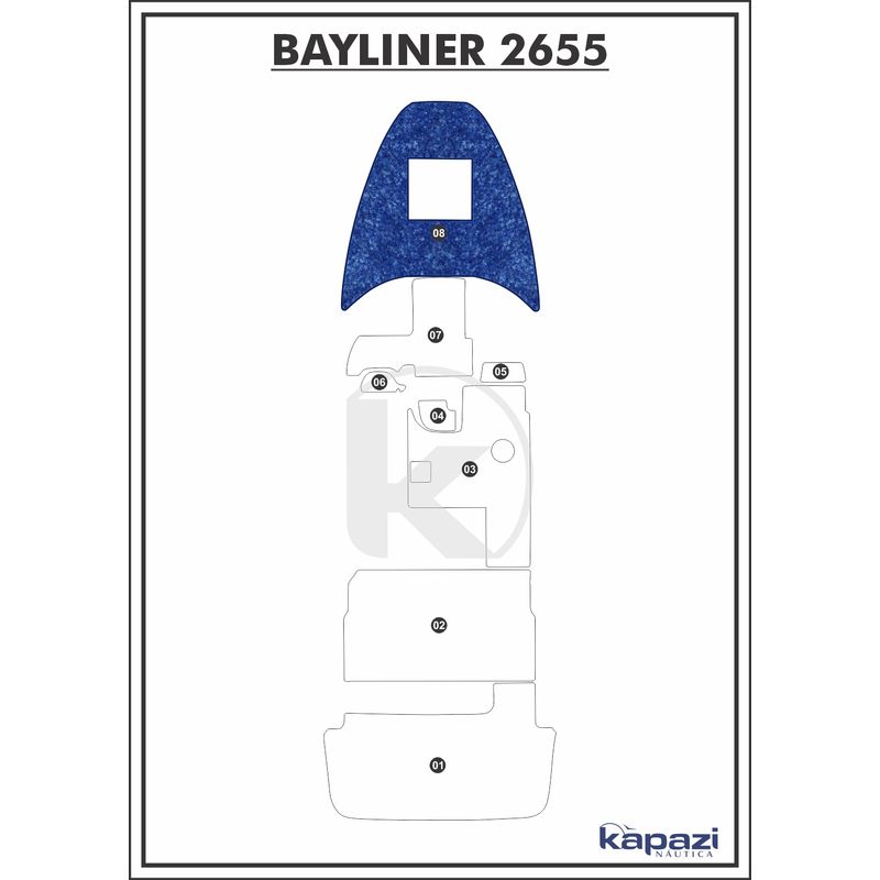 Tapete-Textil-Nauti-Clean-para-Bayliner-2655-Proa-Azul-Maritimo-com-Borda