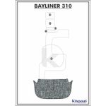 Tapete-PVC-Nautico-Trancado-para-Bayliner-310-Plataforma-Branco-e-Preto-com-Borda