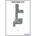 Tapete-PVC-Nautico-Trancado-para-Bayliner-310-Cockpit-Branco-e-Preto-com-Borda