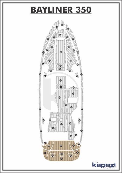 Tapete EVA Soft Tech para Bayliner 350 - Plataforma