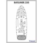 Tapete-PVC-Thermo-Deck-Comfort-para-Bayliner-350-Plataforma-Cinza-friso-Preto