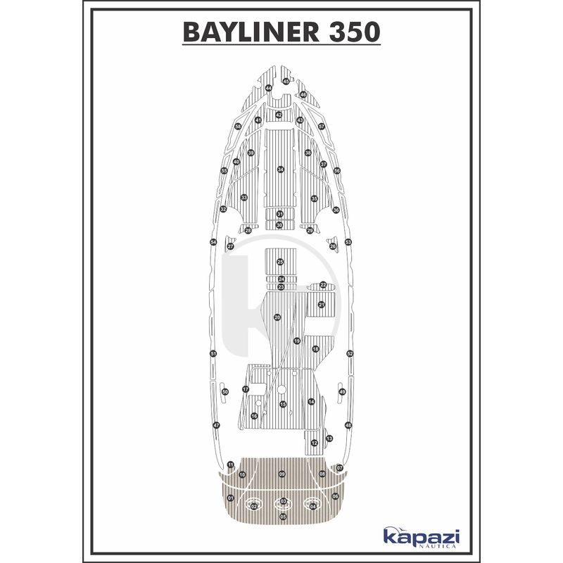 Tapete-PVC-Thermo-Deck-Classic-para-Bayliner-350-Plataforma-Areia-friso-Preto
