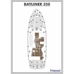 Tapete-PVC-Thermo-Deck-Beach-para-Bayliner-350-Cockpit-Natural-friso-Preto