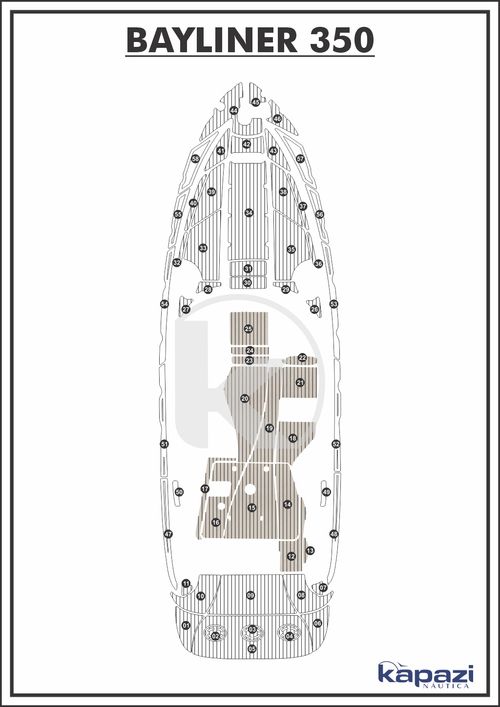 Tapete PVC Thermo Deck Classic para Bayliner 350 - Cockpit