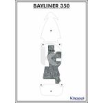 Tapete-PVC-Nautico-Trancado-para-Bayliner-350-Cockpit-Branco-e-Preto-com-Borda