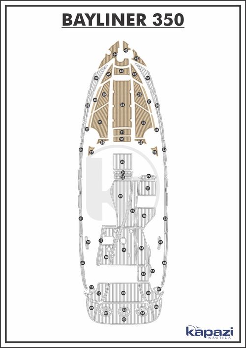 Tapete EVA Soft Tech para Bayliner 350 - Proa
